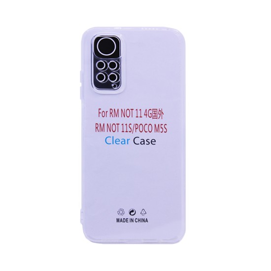 Capa de Silicone Macio com Moldura de Câmera para Xiaomi Redmi Note 11 4G/Redmi Note 11S/Poco M5S Transparente Capa de Silicone Macio com Moldura de Câmera para Xiaomi Redmi Note 11 4G/Redmi Note 11S/Poco M5S Transparente